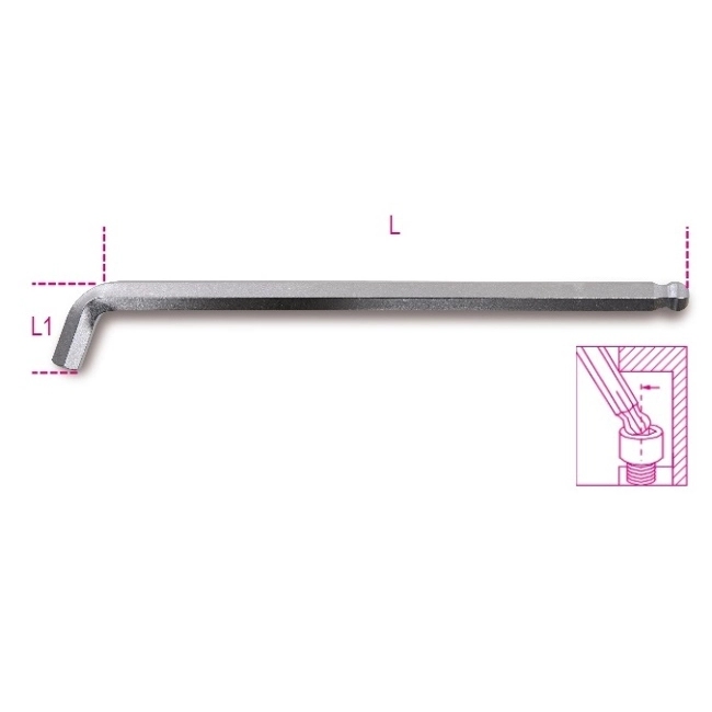 Vendita online Chiave maschio esagonale piegata 110' art.96BPA